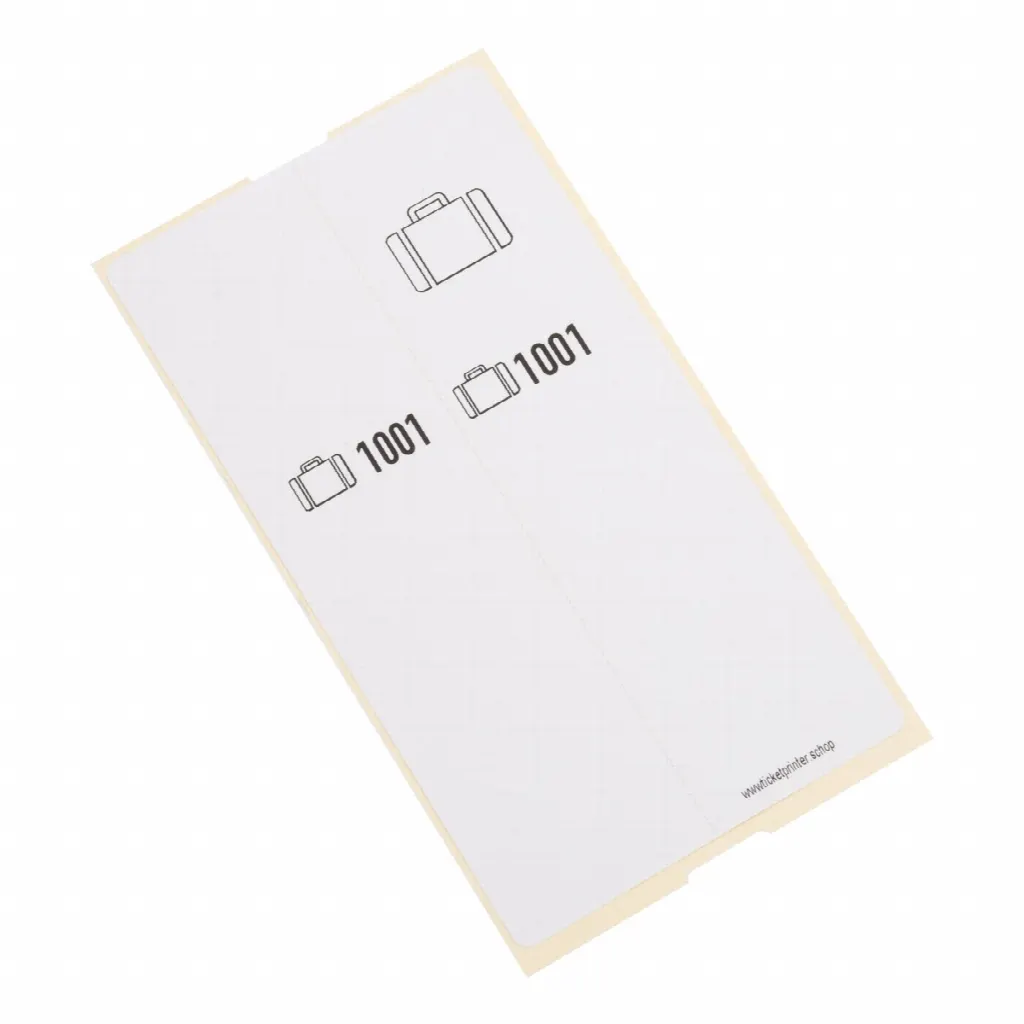 500 Self-adhesive luggage tags, pre-printed, series 1001-1500