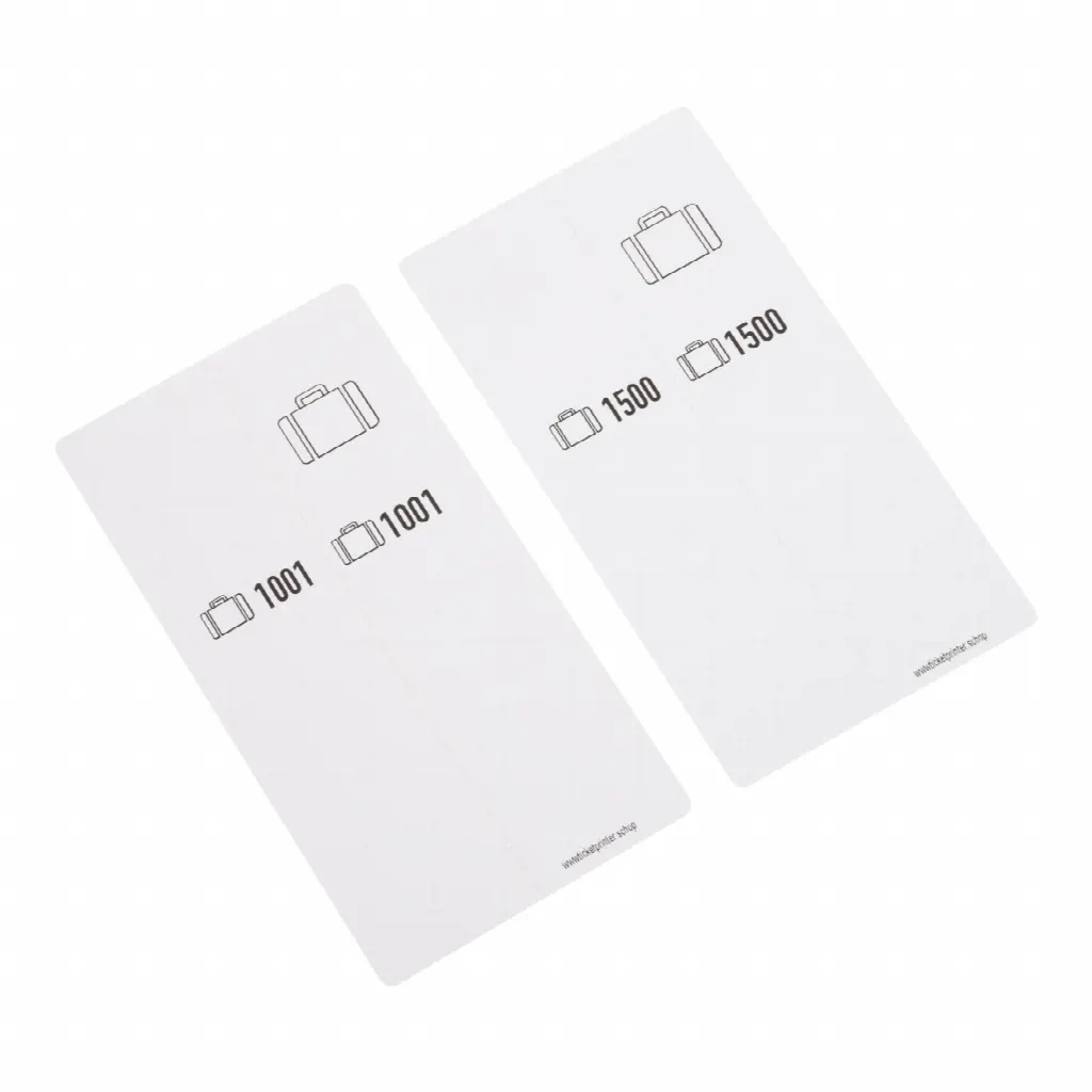 500 Self-adhesive luggage tags, pre-printed, series 1001-1500