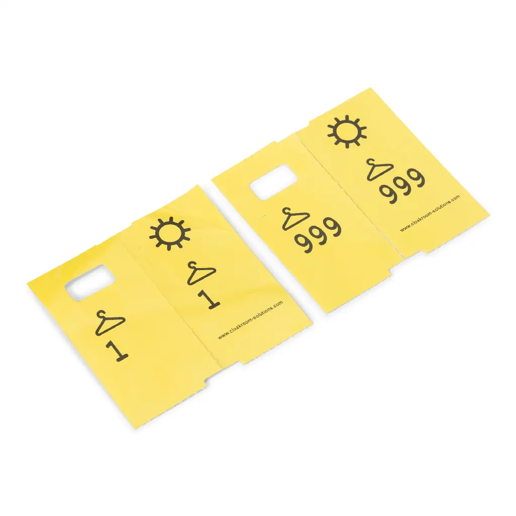 5 x 1000 numerków szatniowych z nadrukiem. Promocja: 4000 + 1000 gratis!