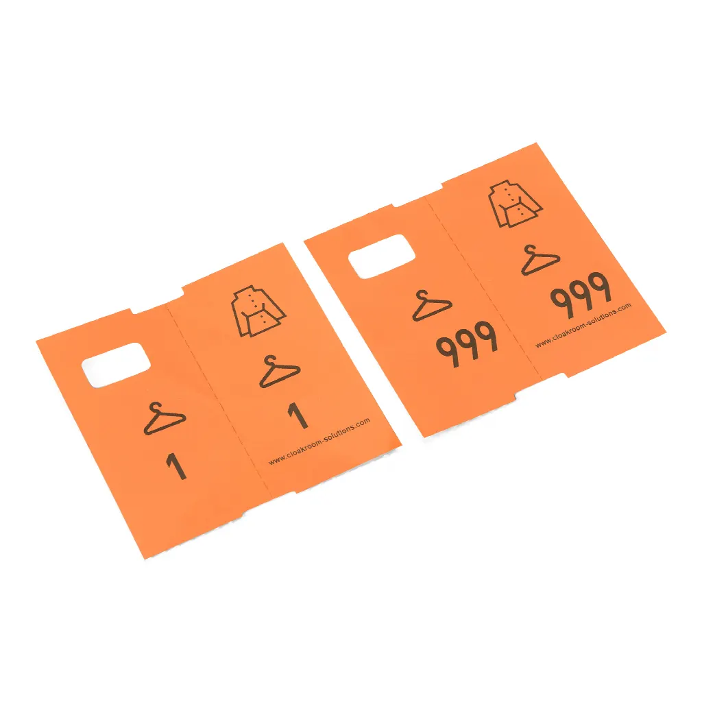 5 x 1000 numerków szatniowych z nadrukiem. Promocja: 4000 + 1000 gratis!